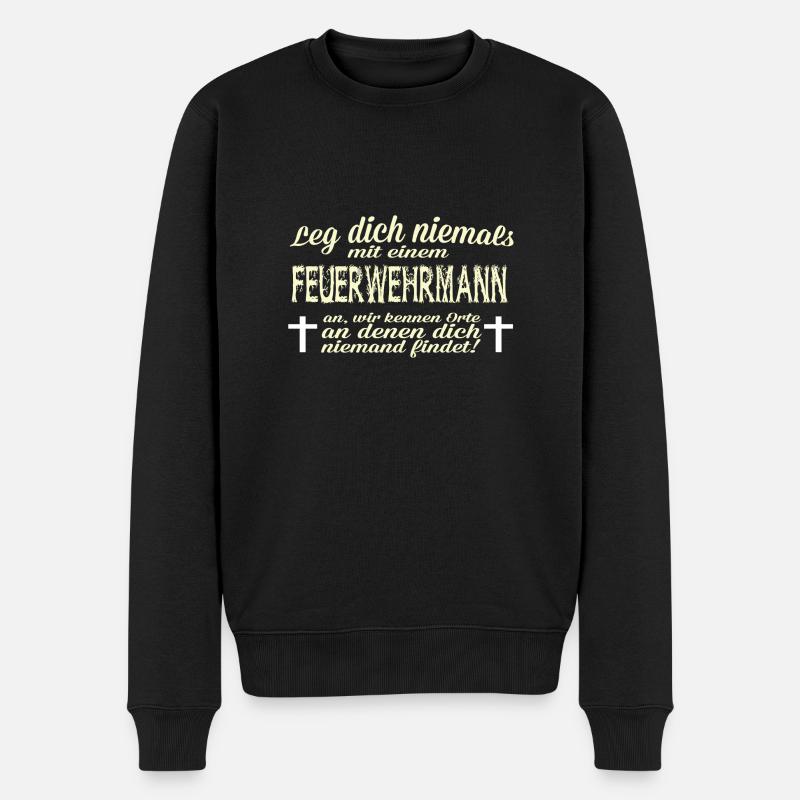 Feuerwehrmann Mord - Männer Premium Bio Pullover - Schwarz