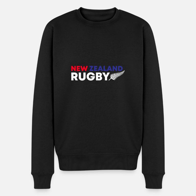 Neuseeland Rugby Fan Geschenkidee - Männer Premium Bio Pullover - Schwarz