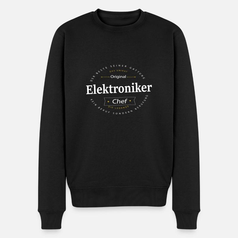 Beruf Elektroniker - Männer Premium Bio Pullover - Schwarz