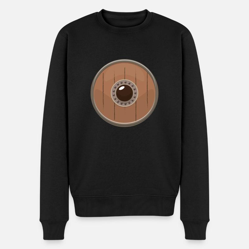 Nowegian Viking Shield Wikinger Geschenkidee - Männer Premium Bio Pullover - Schwarz