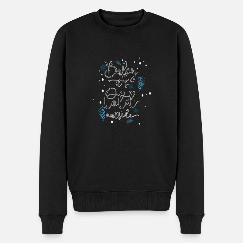 baby_its_cold_2 - Männer Premium Bio Pullover - Schwarz