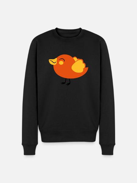 small nice voegelchen spatz - Men's Premium Organic Jumper - black