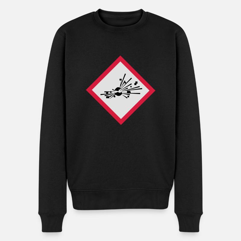 explosionsgefaehrlich - Männer Premium Bio Pullover - Schwarz