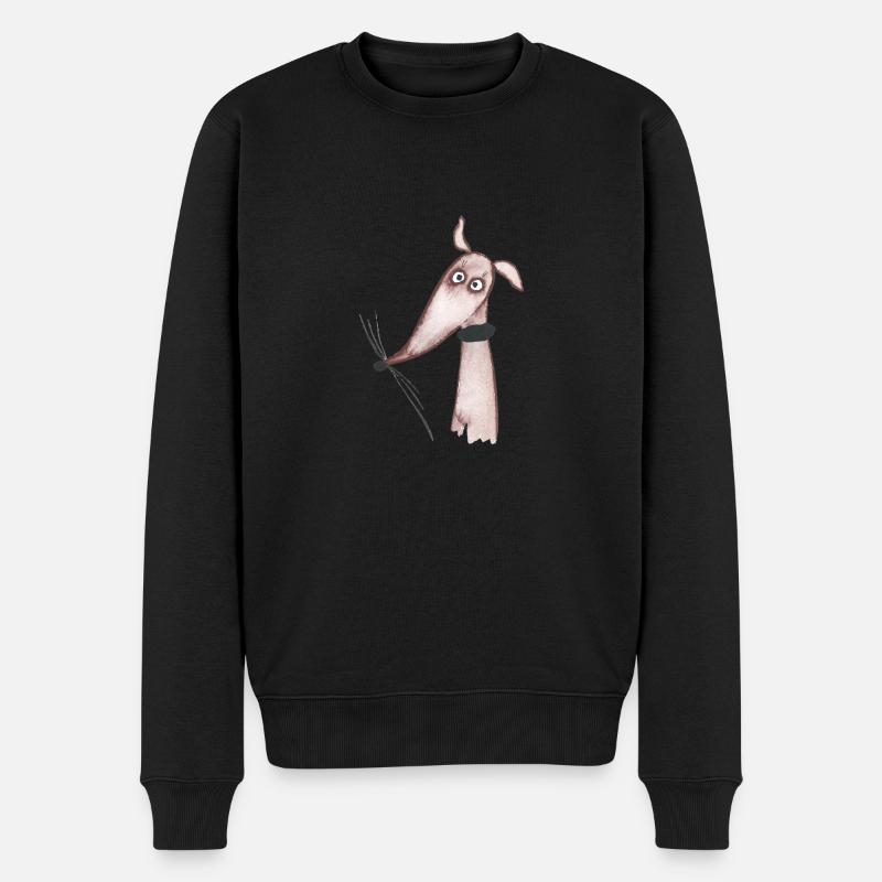 Lévrier rouge - Pull Premium bio Homme - noir