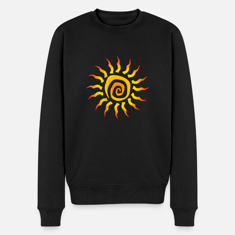 Idée cadeau symbole spirale soleil - Pull Premium bio Homme - noir