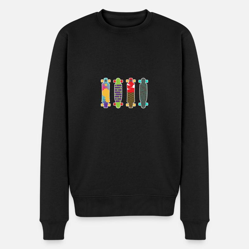 Longboard 4 Longboards für Longboarder Geschenk - Männer Premium Bio Pullover - Schwarz