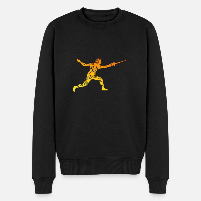 Fechten Maori Stil Lustige Geschenkidee - Männer Premium Bio Pullover - Schwarz