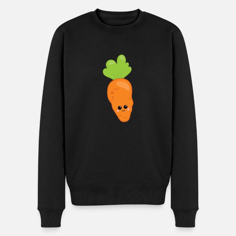 Karotte - Männer Premium Bio Pullover - Schwarz