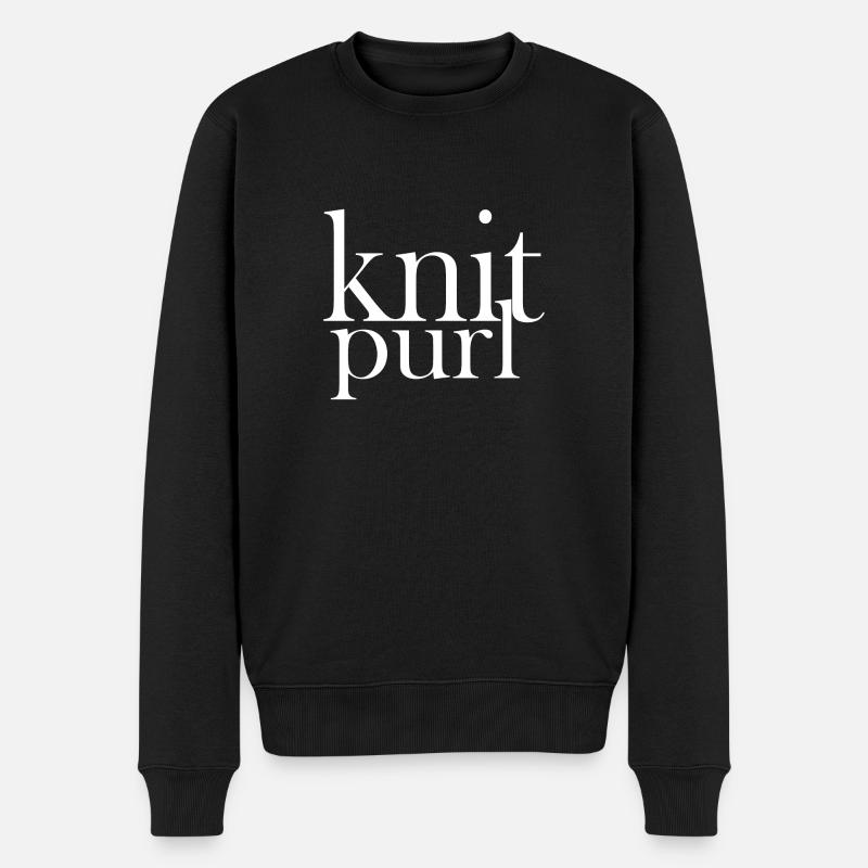 Tricot Purlinverse - Pull Premium bio Homme - noir