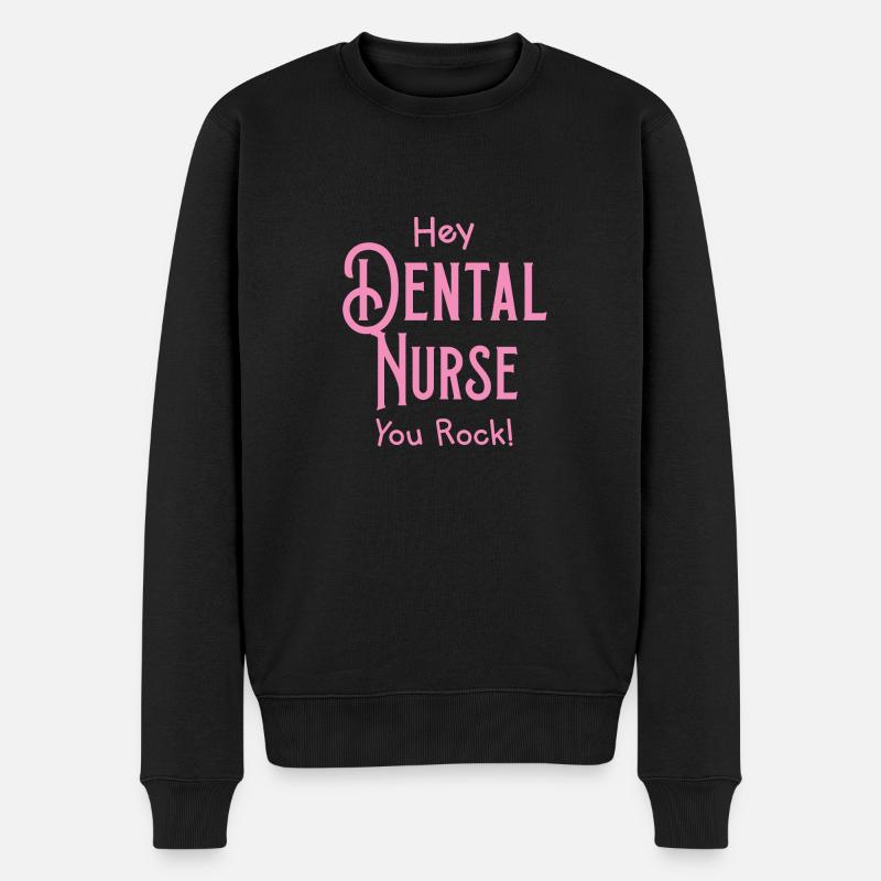 Hey infirmière dentaire vous rock! - Pull Premium bio Homme - noir