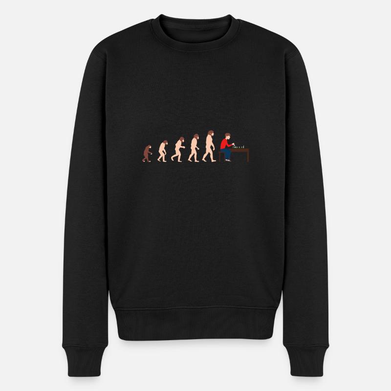 Joueur d'échecs Evolution Idée cadeau drôle - Pull Premium bio Homme - noir
