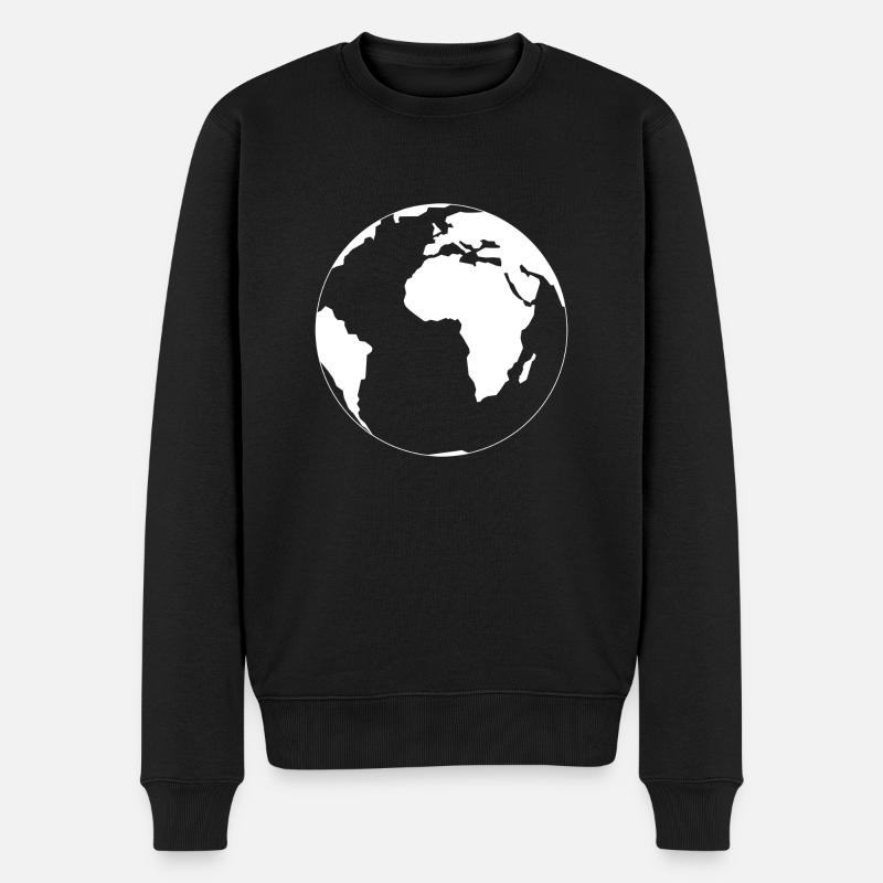Erde - Männer Premium Bio Pullover - Schwarz