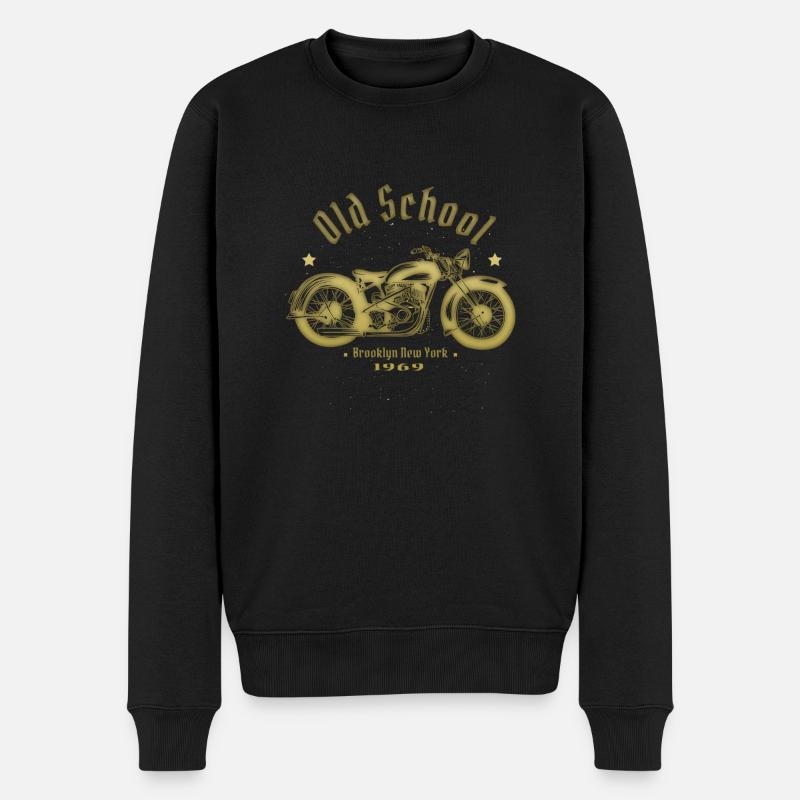 Old School Biker 1969 - Männer Premium Bio Pullover - Schwarz