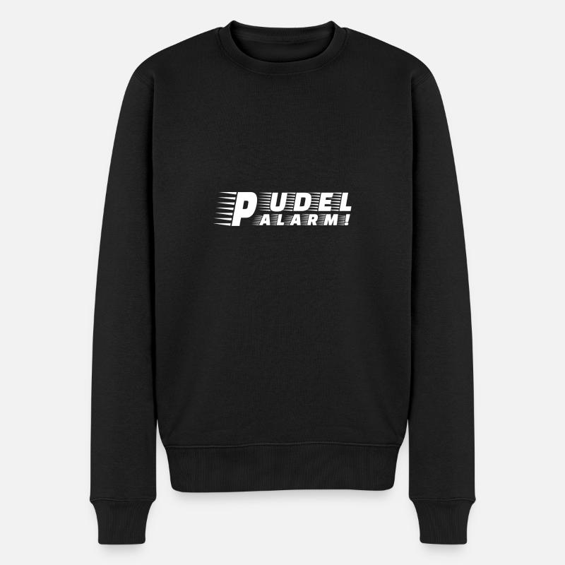 Pudel-Alarm! - Männer Premium Bio Pullover - Schwarz