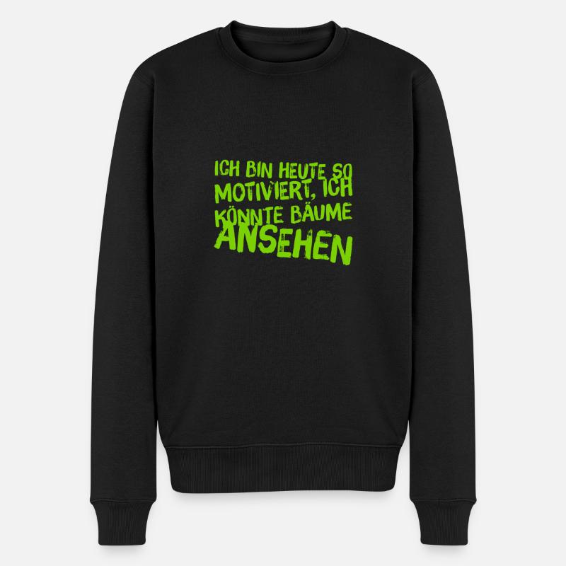 keine Motivation - Männer Premium Bio Pullover - Schwarz