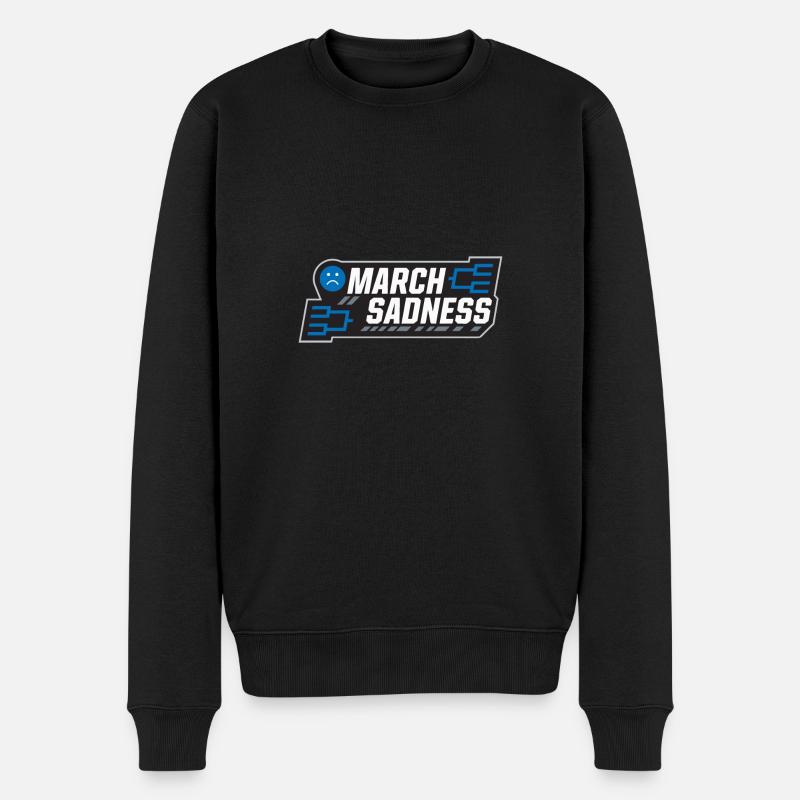 März Traurigkeit - Männer Premium Bio Pullover - Schwarz