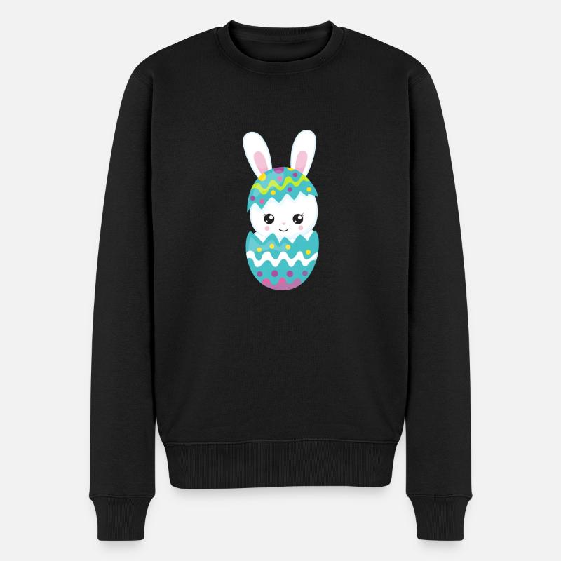 Frohe Ostern - Männer Premium Bio Pullover - Schwarz