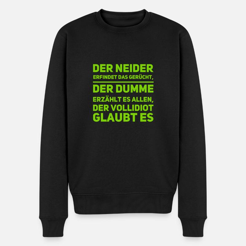Lästerei - Männer Premium Bio Pullover - Schwarz