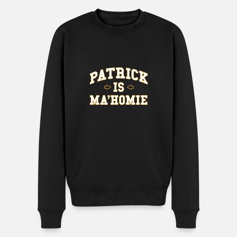 Patrick ist Mahomie - Männer Premium Bio Pullover - Schwarz