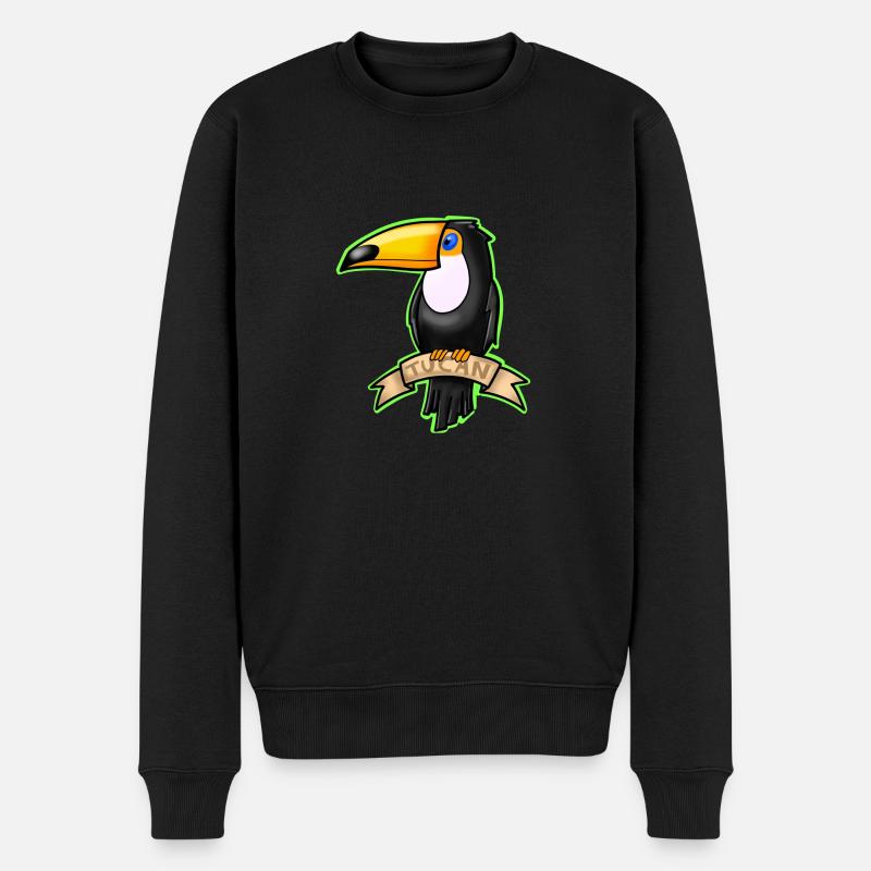 Tucan - Männer Premium Bio Pullover - Schwarz