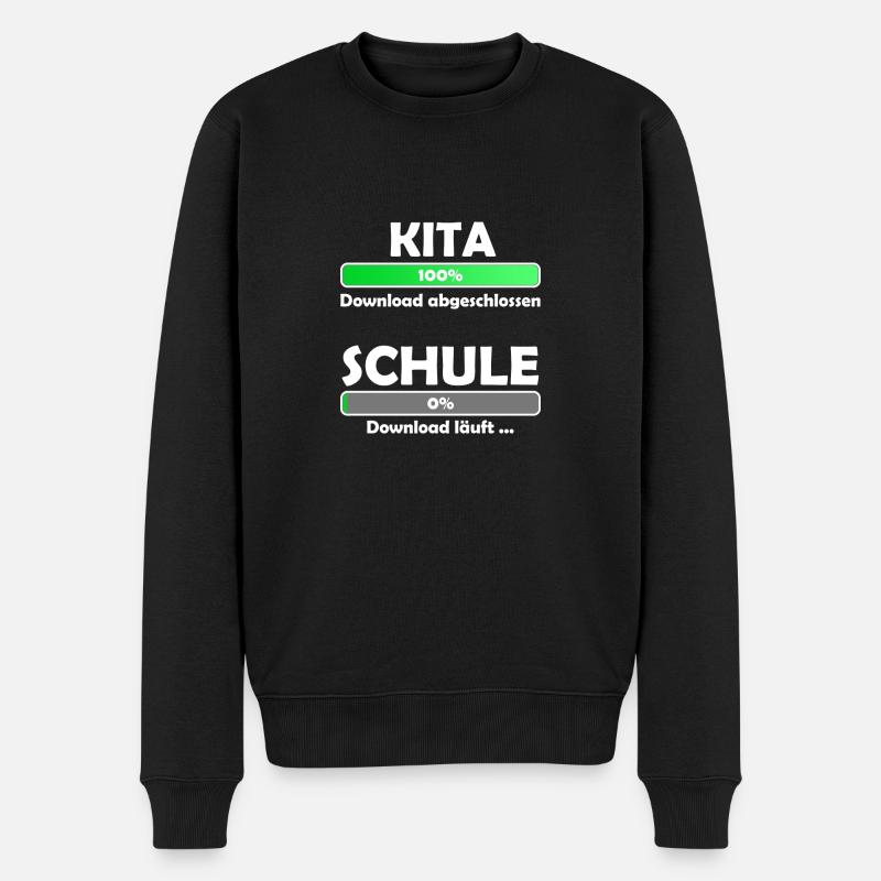 Schule loading - Schulbeginn - Einschulung - Männer Premium Bio Pullover - Schwarz