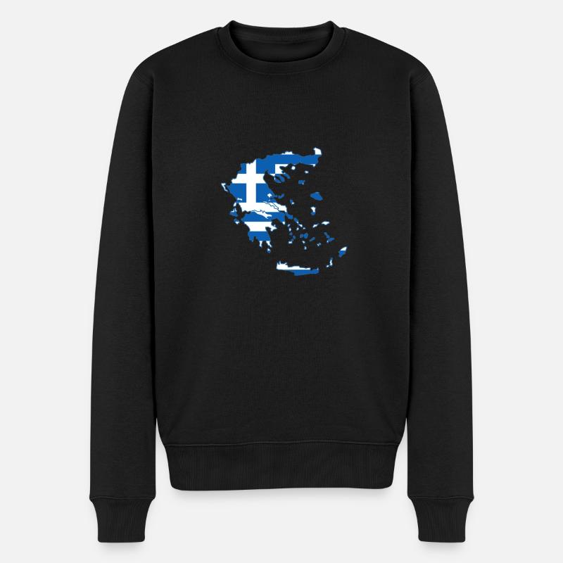 Hellas - Männer Premium Bio Pullover - Schwarz