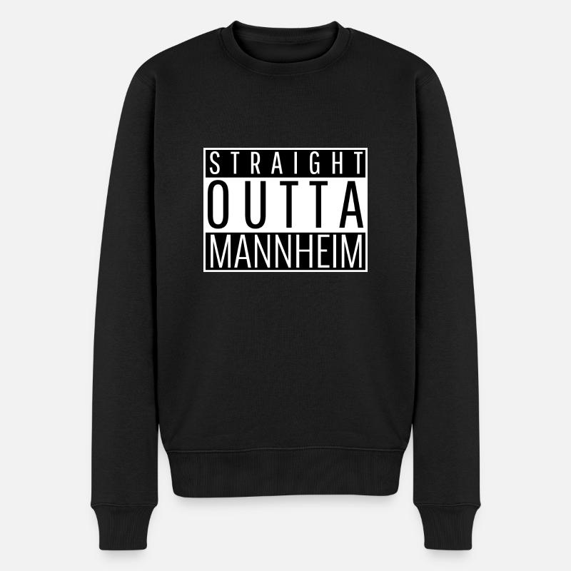 Mannheim - Männer Premium Bio Pullover - Schwarz