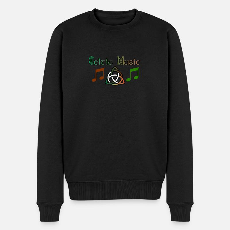 Celtic Music - Keltische Music - Männer Premium Bio Pullover - Schwarz