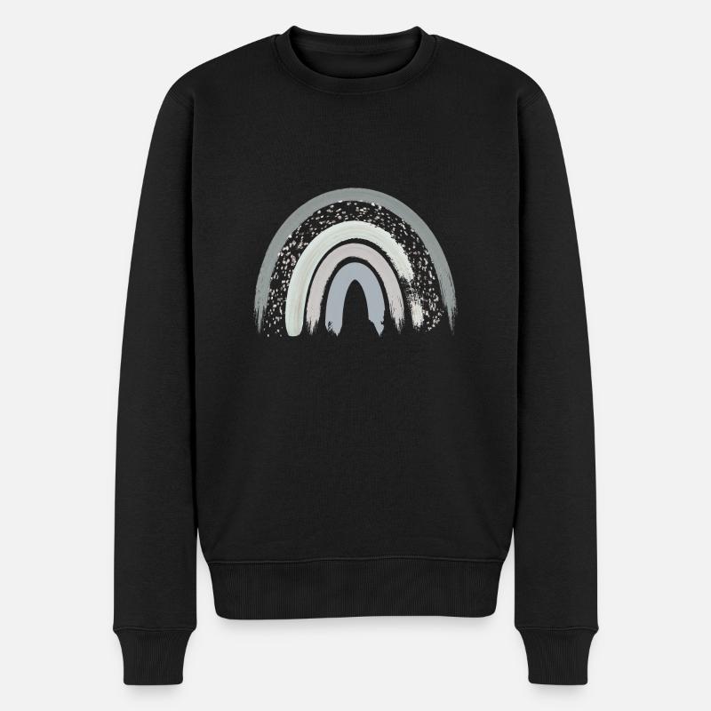 Regenbogen Boho Rainbow Baby Junge - Männer Premium Bio Pullover - Schwarz