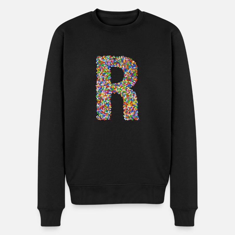R - Männer Premium Bio Pullover - Schwarz