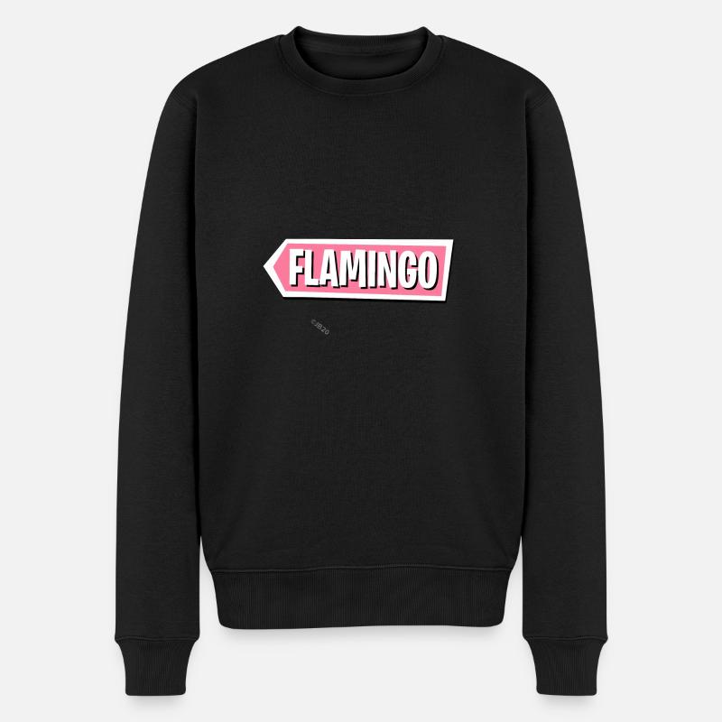 Flamingo - Männer Premium Bio Pullover - Schwarz