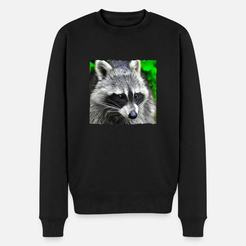 Visite du raton laveur - Pull Premium bio Homme - noir