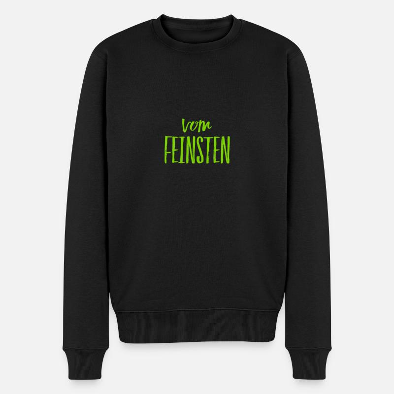 ein Kompliment - Männer Premium Bio Pullover - Schwarz