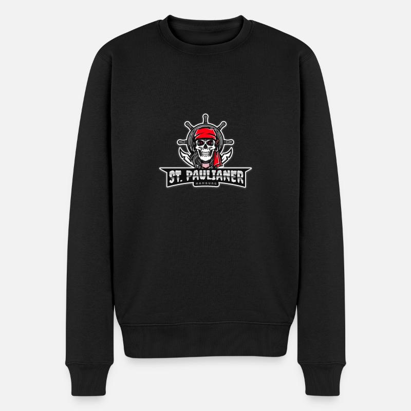 st paulianer st pauli design - Männer Premium Bio Pullover - Schwarz