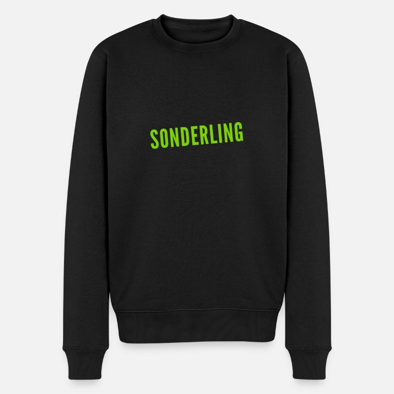Sonderling - Männer Premium Bio Pullover - Schwarz