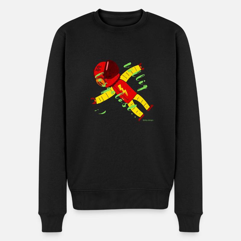 Voellig losgeloest - Männer Premium Bio Pullover - Schwarz