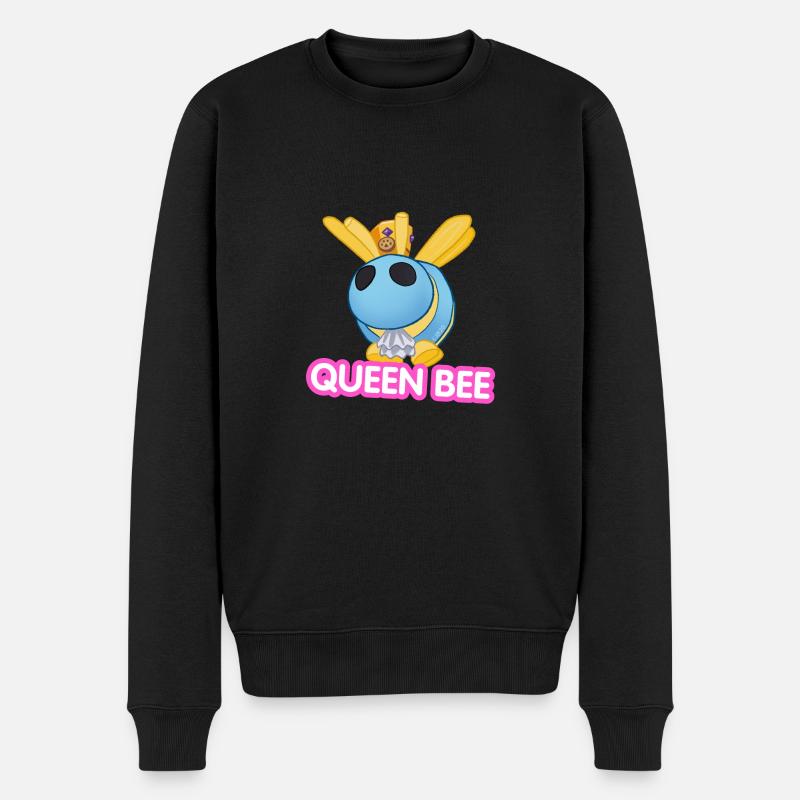 Bienenkönigin-Karikatur - Männer Premium Bio Pullover - Schwarz