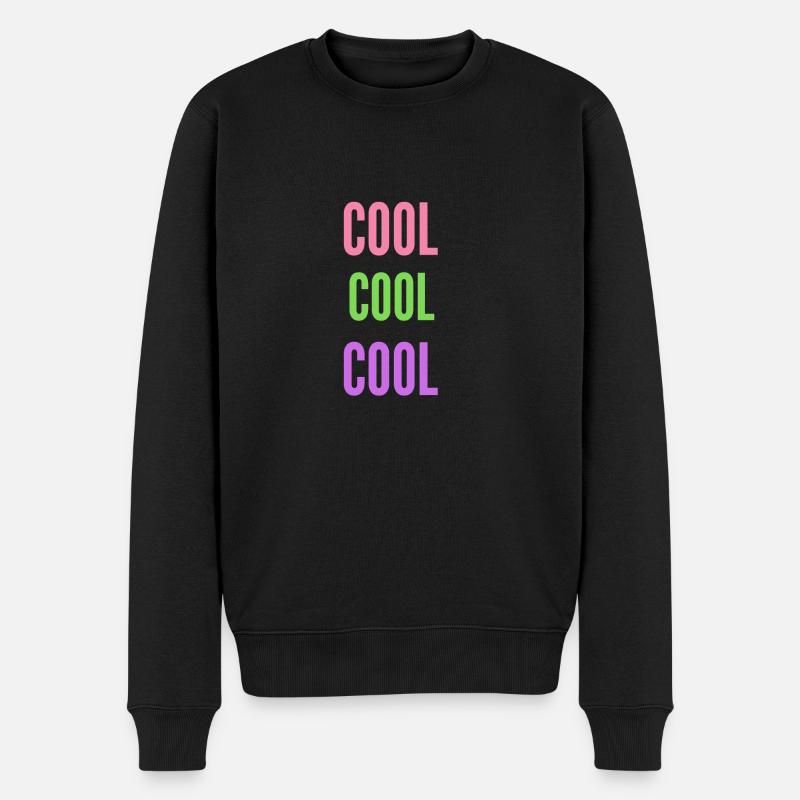COOL COOL COOL - Männer Premium Bio Pullover - Schwarz
