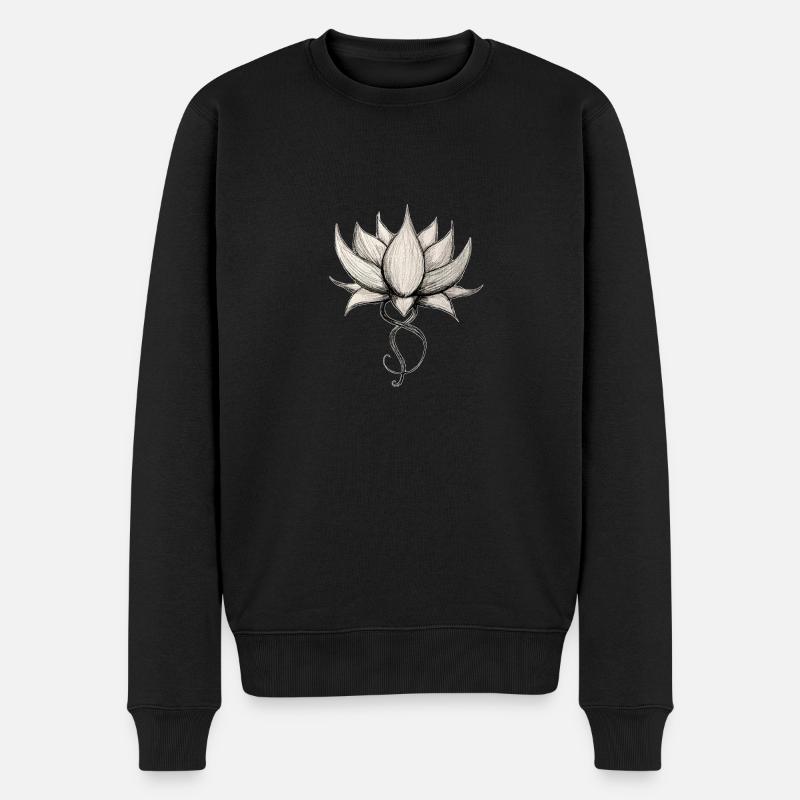 Lotus Original - Männer Premium Bio Pullover - Schwarz