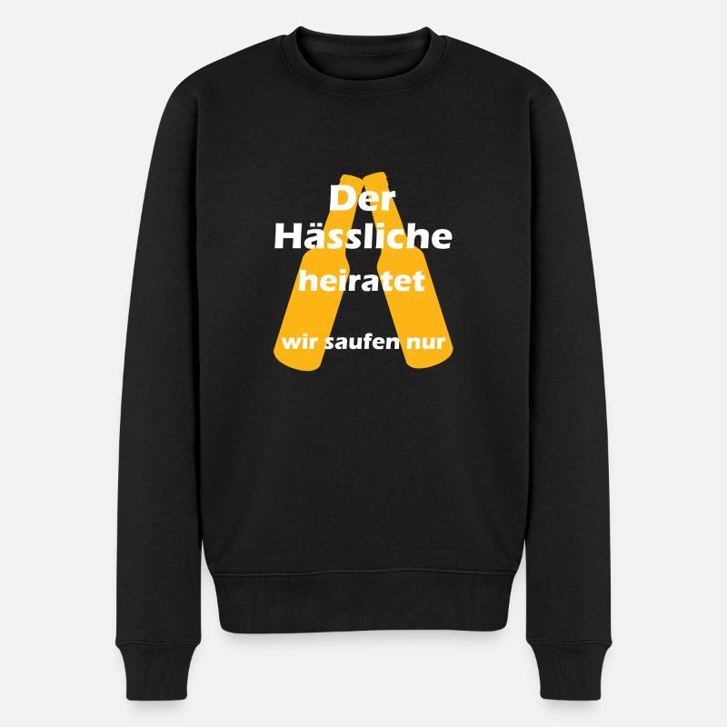 Junggesellenabschied Polterabend Spruch lustig - Männer Premium Bio Pullover - Schwarz