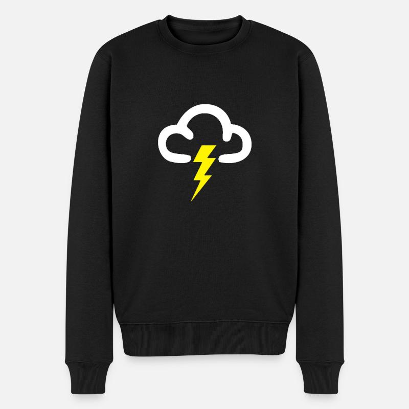 Sturmwolke - Männer Premium Bio Pullover - Schwarz