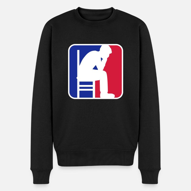 Depression Sport Logo - Männer Premium Bio Pullover - Schwarz