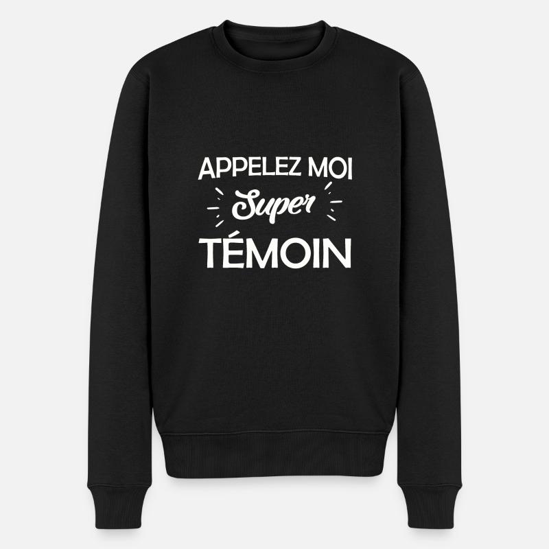 Appelez moi super témoin - Pull Premium bio Homme - noir