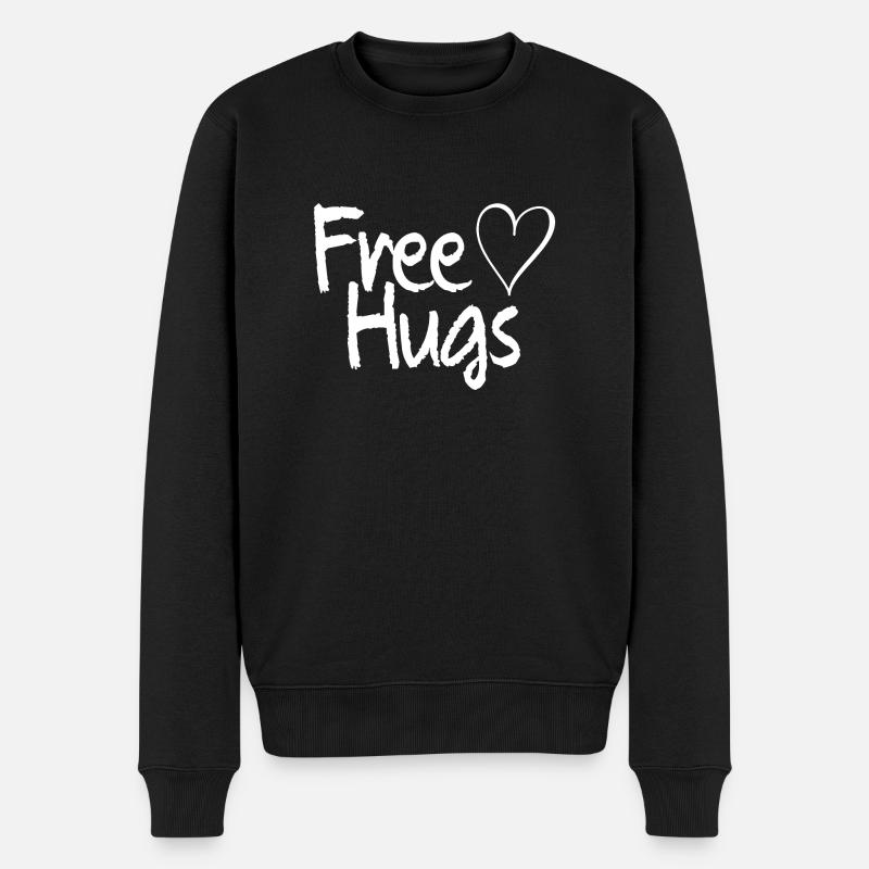 Étreintes en toute liberté - Pull Premium bio Homme - noir