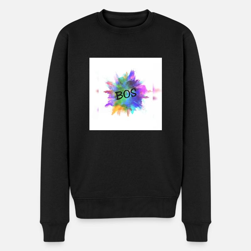 Bos Farbe - Männer Premium Bio Pullover - Schwarz