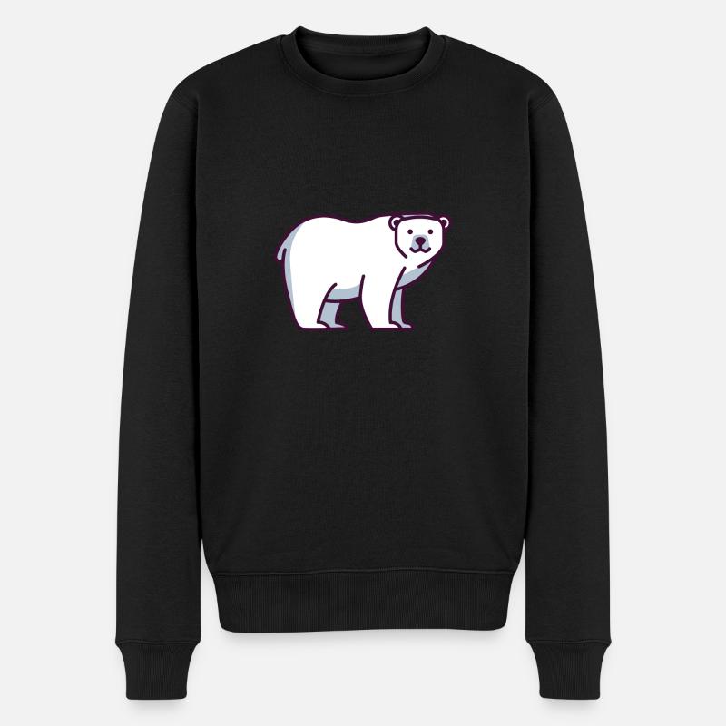 Eisbär - Männer Premium Bio Pullover - Schwarz