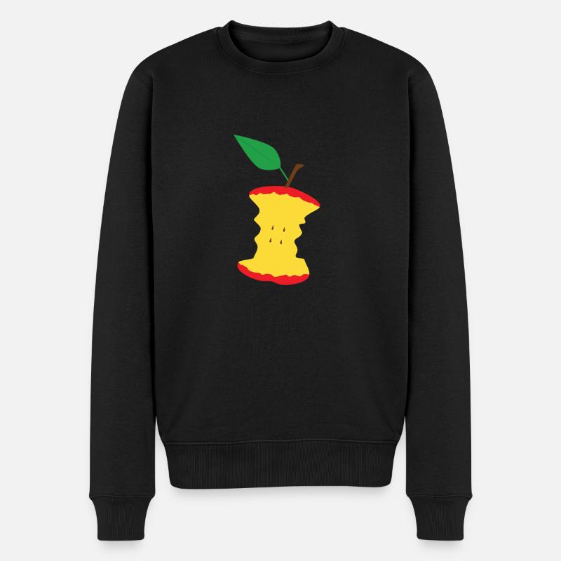 Apfel - Männer Premium Bio Pullover - Schwarz