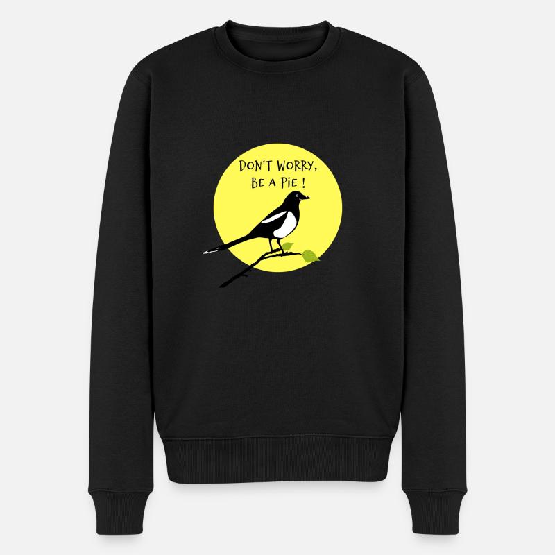 Mach dir keine Sorgen, sei ein Kuchen! - Männer Premium Bio Pullover - Schwarz