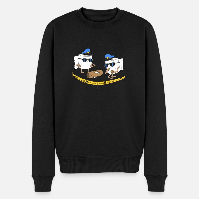 Police Line papier hygiénique - Pull Premium bio Homme - noir