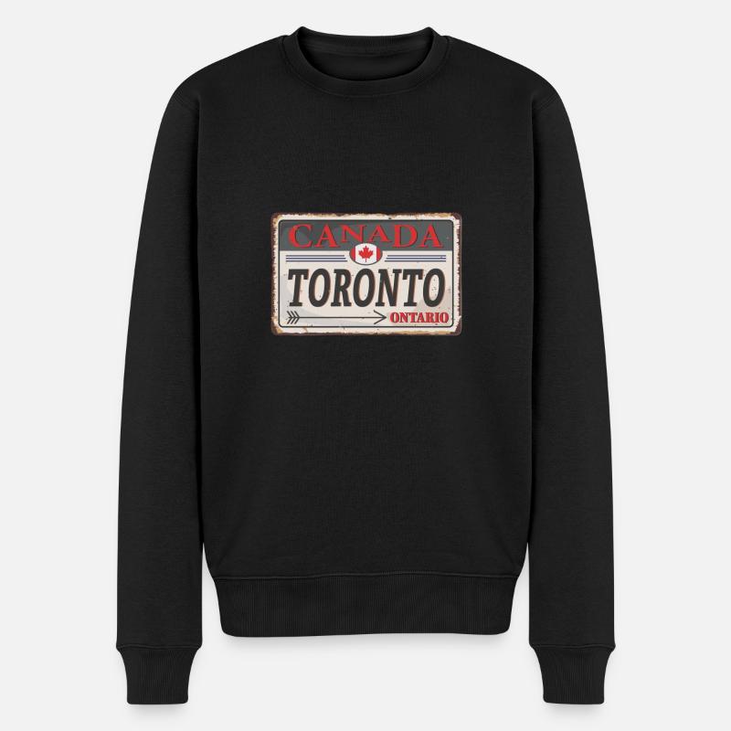 Plaque de Toronto - Pull Premium bio Homme - noir